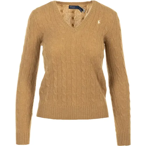 Braune Pullover , Damen, Größe: L - Ralph Lauren - Modalova