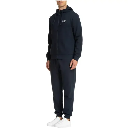 Baumwoll-Sportanzug mit Kapuze Joggers , Herren, Größe: 3XL - Emporio Armani EA7 - Modalova