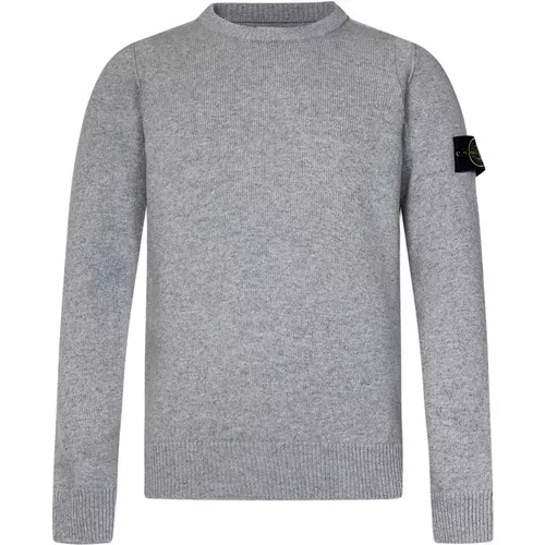 Grauer Pullover Aw24 Stilvoll Bequem - Stone Island - Modalova