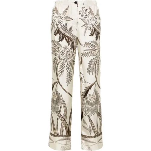 Floral Print Trousers , female, Sizes: M, L, XS - F.r.s For Restless Sleepers - Modalova