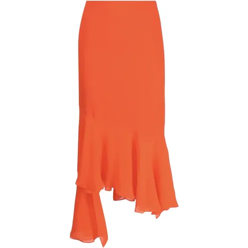 Silk Asymmetric Midi Skirt , female, Sizes: S, 2XS - Andamane - Modalova