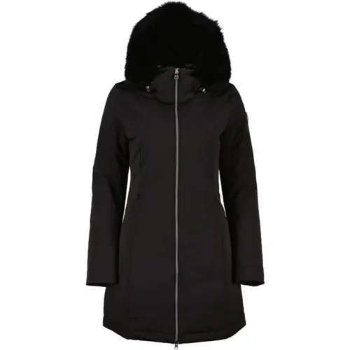 Long Parka with Fur Trim , female, Sizes: L - Colmar - Modalova