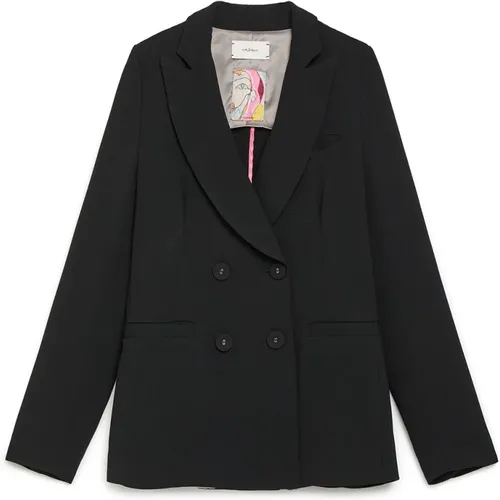 Sablè Crepe Jacke , Damen, Größe: L - MALIPARMI - Modalova