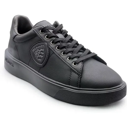 Schwarze Herrenschuhe Modell F4Buck01/Lea , Herren, Größe: 41 EU - Blauer - Modalova