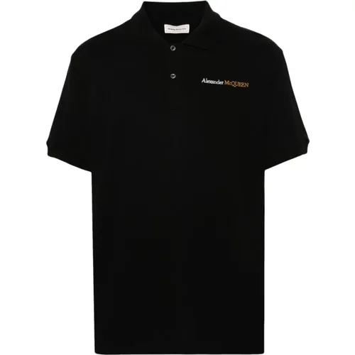 Polo Shirt with Embroidered Logo , male, Sizes: S - alexander mcqueen - Modalova