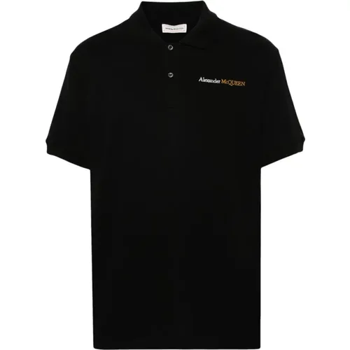 Polo Shirt with Embroidered Logo , male, Sizes: S, L, M - alexander mcqueen - Modalova