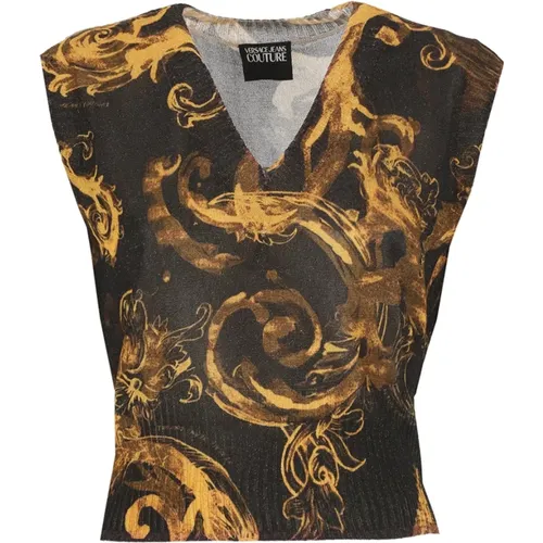 V-neck Strickware , Damen, Größe: XS - Versace Jeans Couture - Modalova