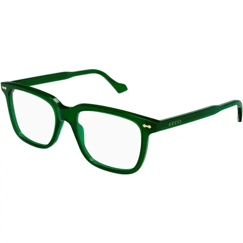 Mens Square Acetate Eyeglasses in Transparent , male, Sizes: 53 MM - Gucci - Modalova