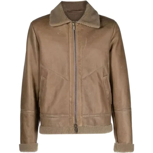 Shearling Leather Jacket , male, Sizes: L - Salvatore Santoro - Modalova