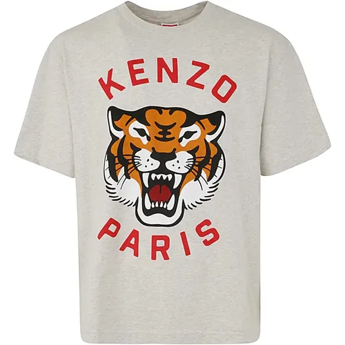 Lucky Tiger Oversize T-Shirt , male, Sizes: L, M - Kenzo - Modalova