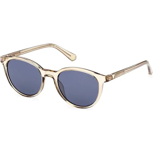 Stilvolle Blaue Gläser Sonnenbrille,Stilvolle schwarze Gläser mit grauen Gläsern,Stylische Sonnenbrille Gelbes Gestell Graue Linse,Stylische polari - Guess - Modalova