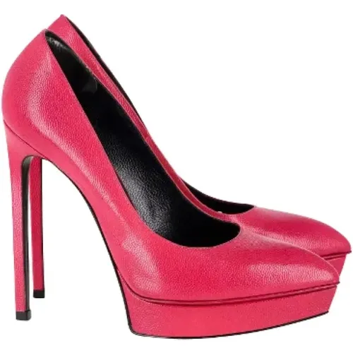 Pre-owned Leather heels , female, Sizes: 4 UK - Saint Laurent Vintage - Modalova