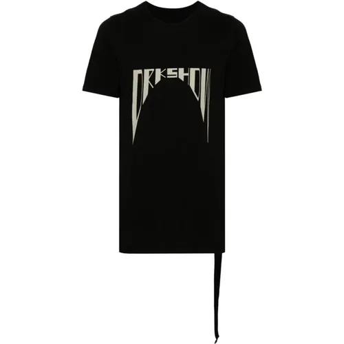 Schwarze T-Shirts und Polos mit Logo-Print - Rick Owens - Modalova