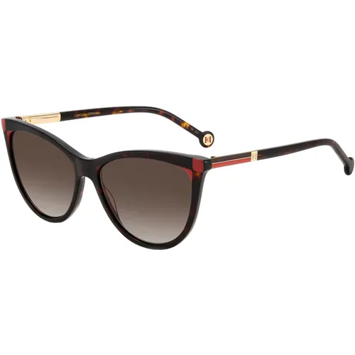 Havana Red Sunglasses , female, Sizes: 57 MM - Carolina Herrera - Modalova