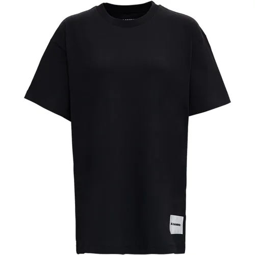 T-Shirts,Schwarze T-Shirts aus Bio-Baumwolle Pack - Jil Sander - Modalova