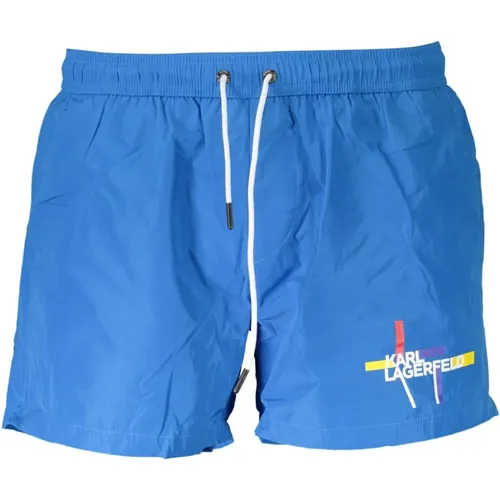 Blaue Badebekleidung Badeshorts mit Taschen - Karl Lagerfeld - Modalova