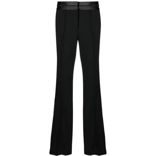 Schwarze Wollmischung Bootcut Hose , Damen, Größe: 2XS - Helmut Lang - Modalova