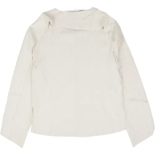 Drape Sleeve Top in Bianco , Damen, Größe: L - Studio Nicholson - Modalova