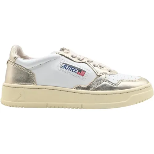 Platin Low Top Sneakers , Damen, Größe: 36 EU - Autry - Modalova