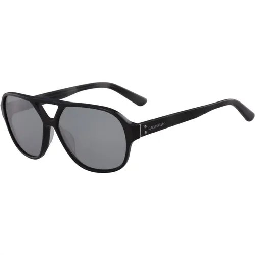 Ck18504S-001 Sonnenbrille in Schwarz/Grau , Herren, Größe: 59 MM - Calvin Klein - Modalova