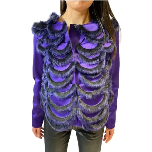 Luxury Faux Fur Shearling Jacket , female, Sizes: 2XL - Emporio Armani - Modalova