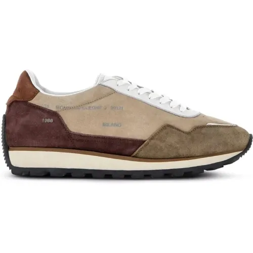 Leder Sneakers Beige Weiß Braun , Herren, Größe: 41 1/2 EU - Hogan - Modalova