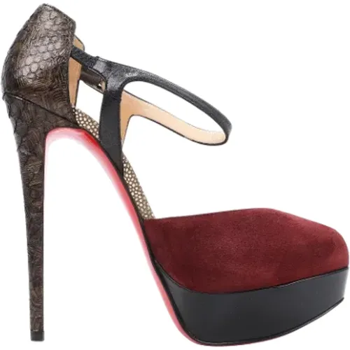 Pre-owned Suede heels , female, Sizes: 4 UK - Christian Louboutin Pre-owned - Modalova