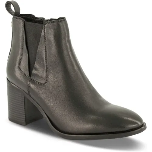 Elegante 70mm Stiefeletten aus Leder und Textil , Damen, Größe: 40 EU - B&Co - Modalova