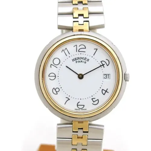 Pre-owned stainless steel Hermès watch , male, Sizes: ONE SIZE - Hermès Vintage - Modalova
