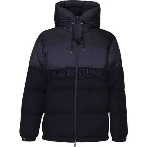 Men's Down Jacket with Hood , male, Sizes: L, XL, 2XL - Moncler - Modalova