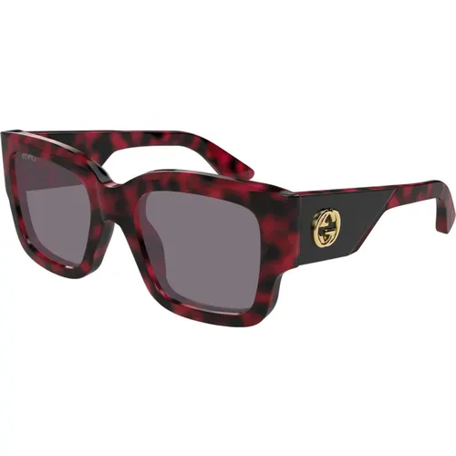 Stilvolle Sonnenbrille mit Farbcode , Damen, Größe: 52 MM - Gucci - Modalova