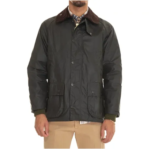 Gewachste Kurze Harrington Jacke mit Samtkragen , Herren, Größe: 4XS - Barbour - Modalova