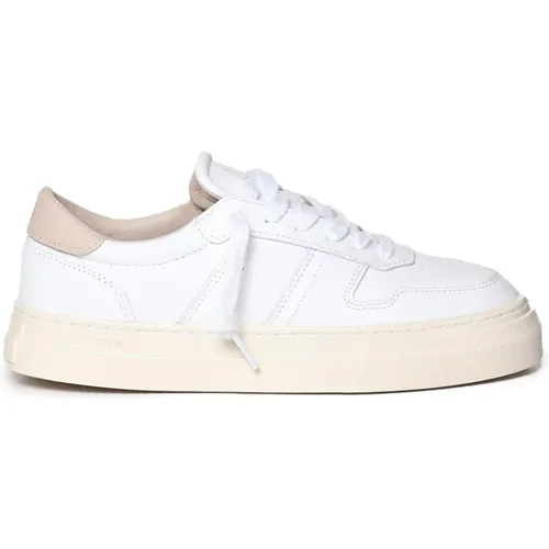 Leather Sneakers with Contrast Rivet , female, Sizes: 6 UK, 3 UK, 5 UK - D.a.t.e. - Modalova