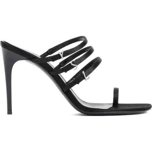 Textile Sandals with YSL Charms , female, Sizes: 4 1/2 UK, 6 UK, 3 UK, 4 UK - Saint Laurent - Modalova