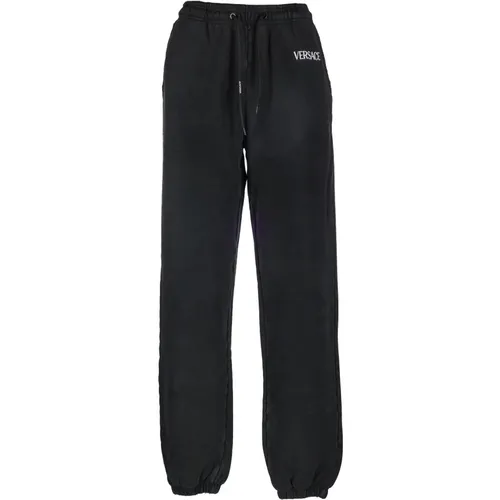 Tracksuit Pants - Oversized Fit - 100% Cotton , female, Sizes: XS, 2XS - Versace - Modalova