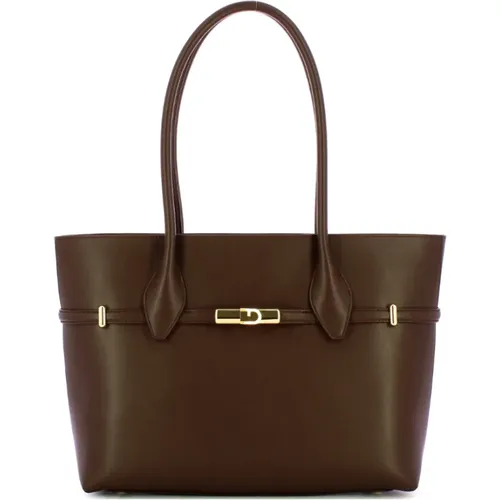 Chic Leather Shopper with Interlocking Hardware , female, Sizes: ONE SIZE - Furla - Modalova