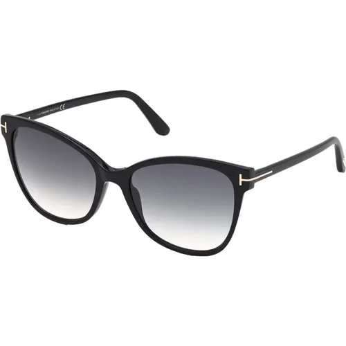Shiny /Dark Grey Sunglasses , female, Sizes: 58 MM - Tom Ford - Modalova
