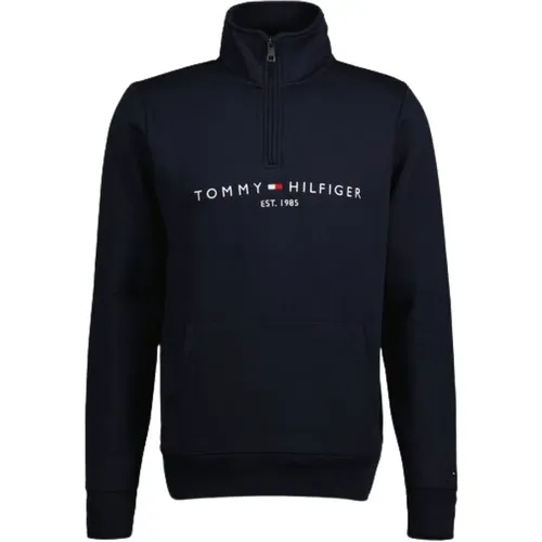 Logo Mockneck Sweater , Herren, Größe: S - Tommy Hilfiger - Modalova