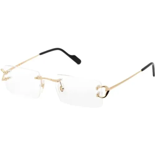 Goldene Optische Brille, Alltagsstil,Silberne Optische Brille Stilvoll und vielseitig - Cartier - Modalova