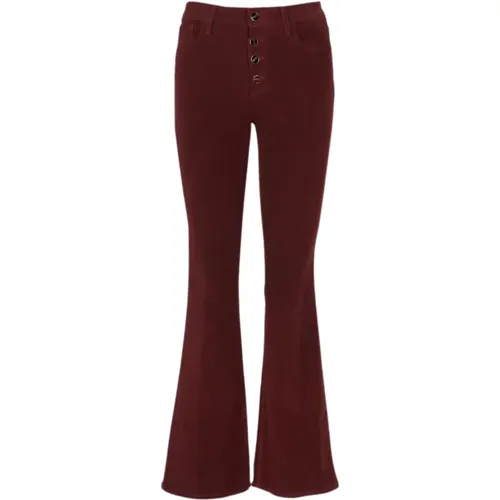 Flare Velvet Women`s Pants , female, Sizes: W31, W30 - Liu Jo - Modalova