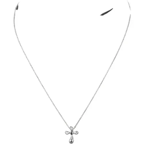 Silbernes Metallkreuz-Halskette von Tiffany & Co - Tiffany & Co. Pre-owned - Modalova