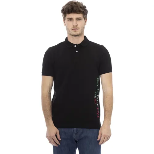 Short Sleeve Polo Shirt with Front Embroidery , male, Sizes: XL, M, 4XL, 2XL, L, 3XL - Baldinini - Modalova