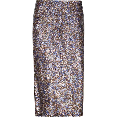 Flared Sequin Long Skirt , female, Sizes: L, M - Dries Van Noten - Modalova