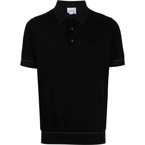 Knit Polo Shirt with Stand , male, Sizes: 3XL - Brioni - Modalova