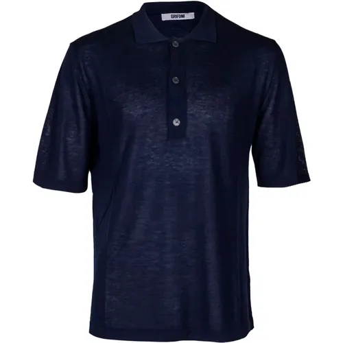 Men's Cotton and Silk Polo Shirt , male, Sizes: L, S, XL, M - Mauro Grifoni - Modalova