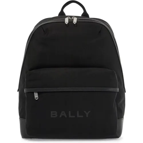 Nylon Trekking Rucksack mit Lederbesatz - Bally - Modalova