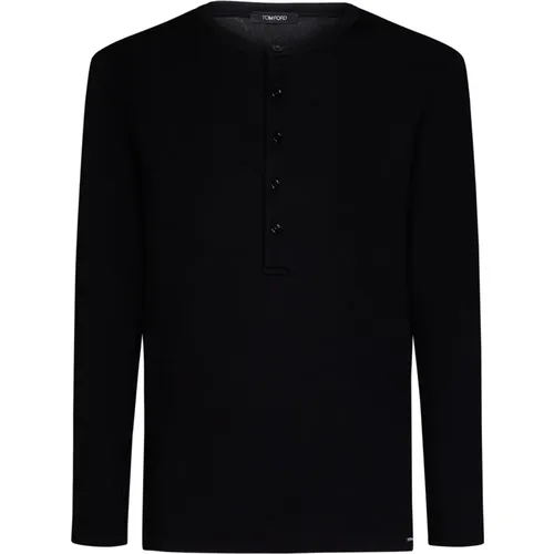 Stylish Long Sleeve Top for Men , male, Sizes: XL, S, M - Tom Ford - Modalova