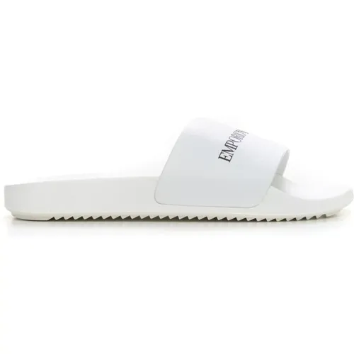 Logo Sandals, Non-Slip Rubber Sole , male, Sizes: 11 UK - Emporio Armani - Modalova