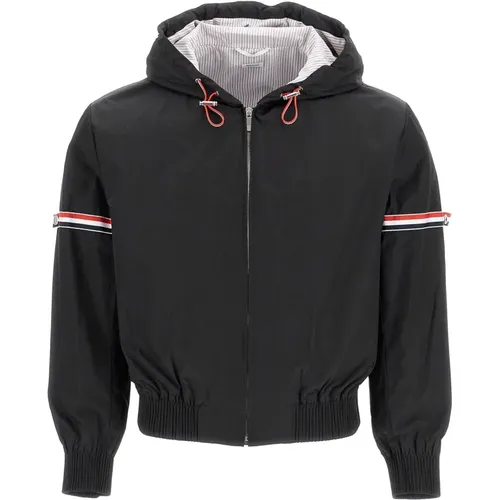 Windbreaker Jacke mit Tricolor-Einsätzen - Thom Browne - Modalova