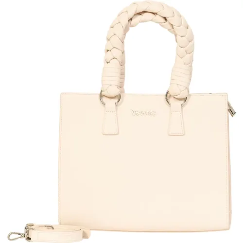 Eco Leather Tote Bag with Braided Handle , female, Sizes: ONE SIZE - Disclaimer - Modalova